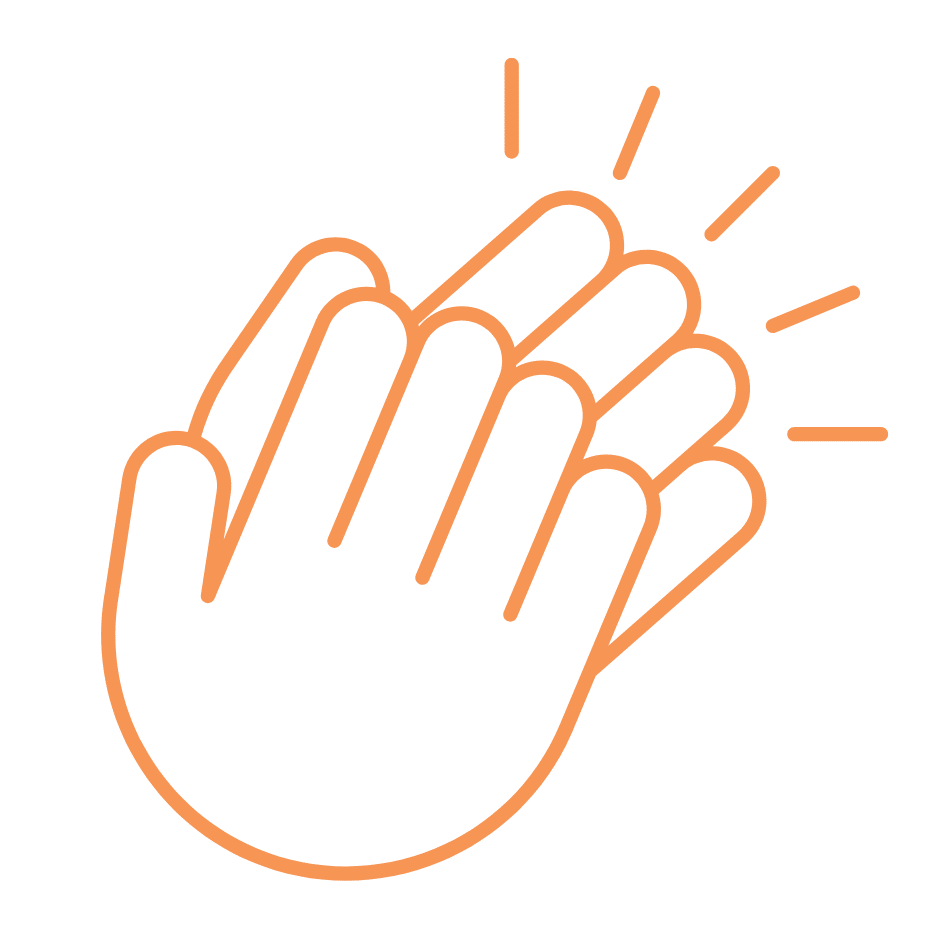 Hands clapping icon